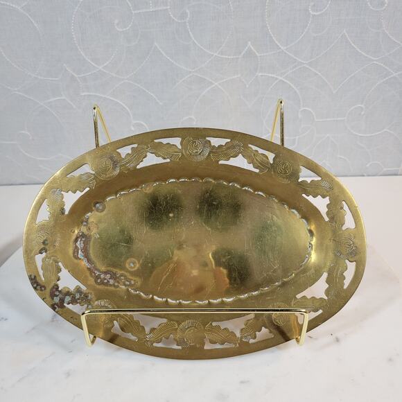 Vintage Mexican Cordial Set Brass Shot GlassesTray Embossed Overlayed Stamped - Picture 13 of 16